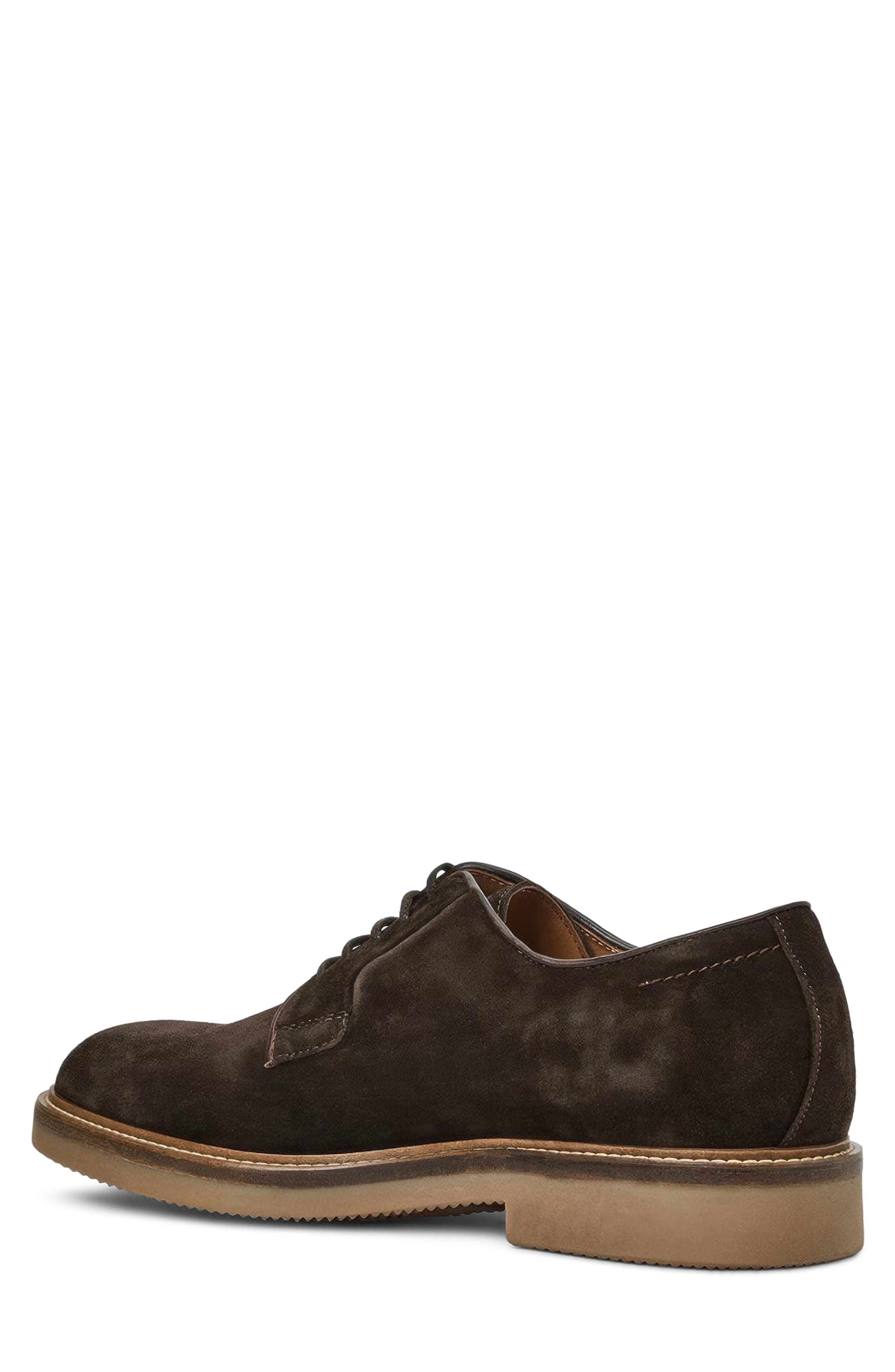 Placido Plain Toe Derby, Alternate, color, DARK BROWN SUEDE