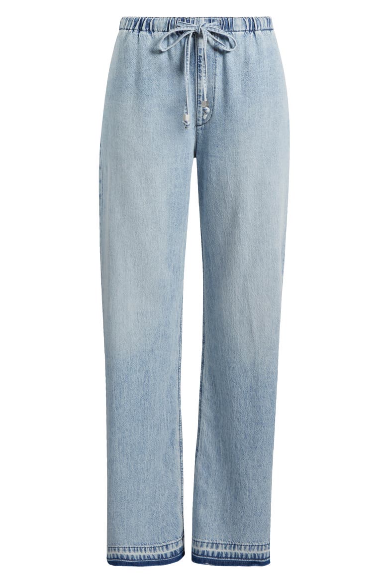 Ultra Featherweight Logan Release Hem Wide Leg Pull-On Denim Pants, Alternate, color, KIERRA