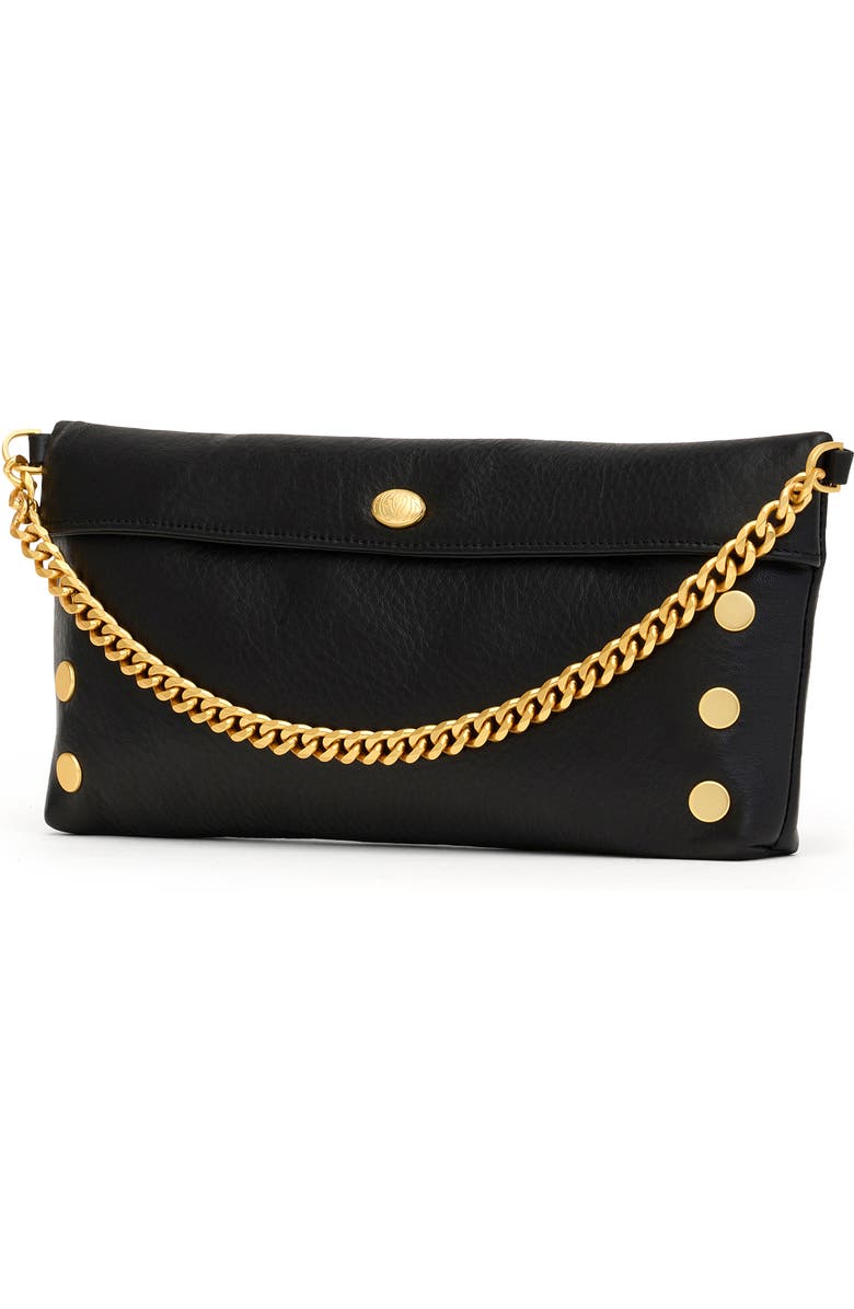 HAMMITT Invitation Clutch, Alternate, color, Black/ Brushed Gold