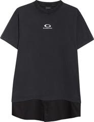 Balenciaga Hybrid Loop Sports Icon Logo Dry Jersey & Poplin T-Shirt Dress