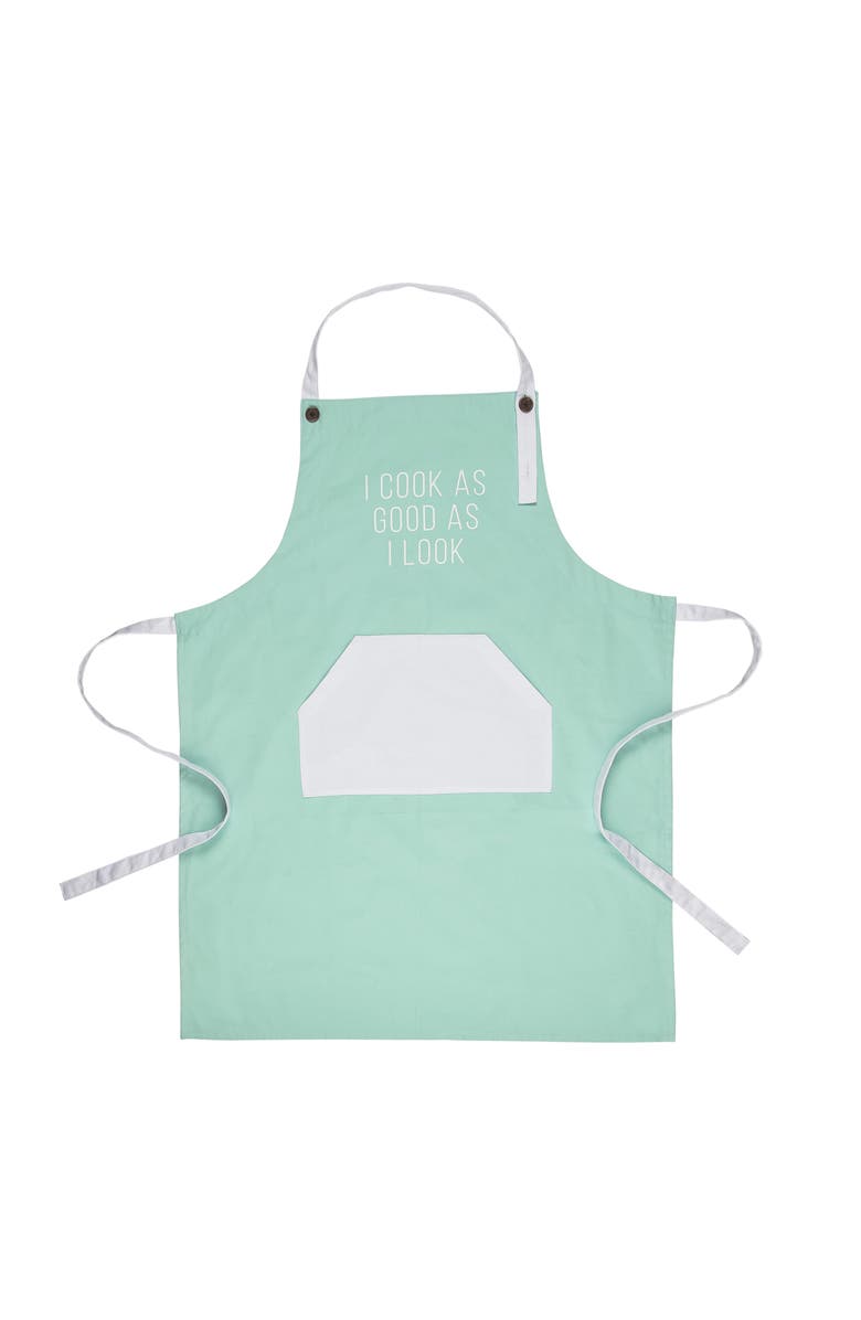 Totalee Gift I Cook As Good As I Look Apron Cotton Green, Main, color, Green