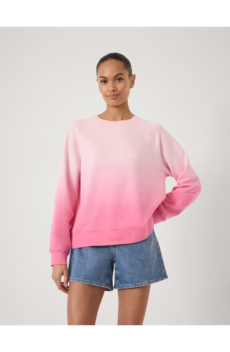 Hush Aven Ombre Cotton Sweatshirt, Main, color, Azalea Pink