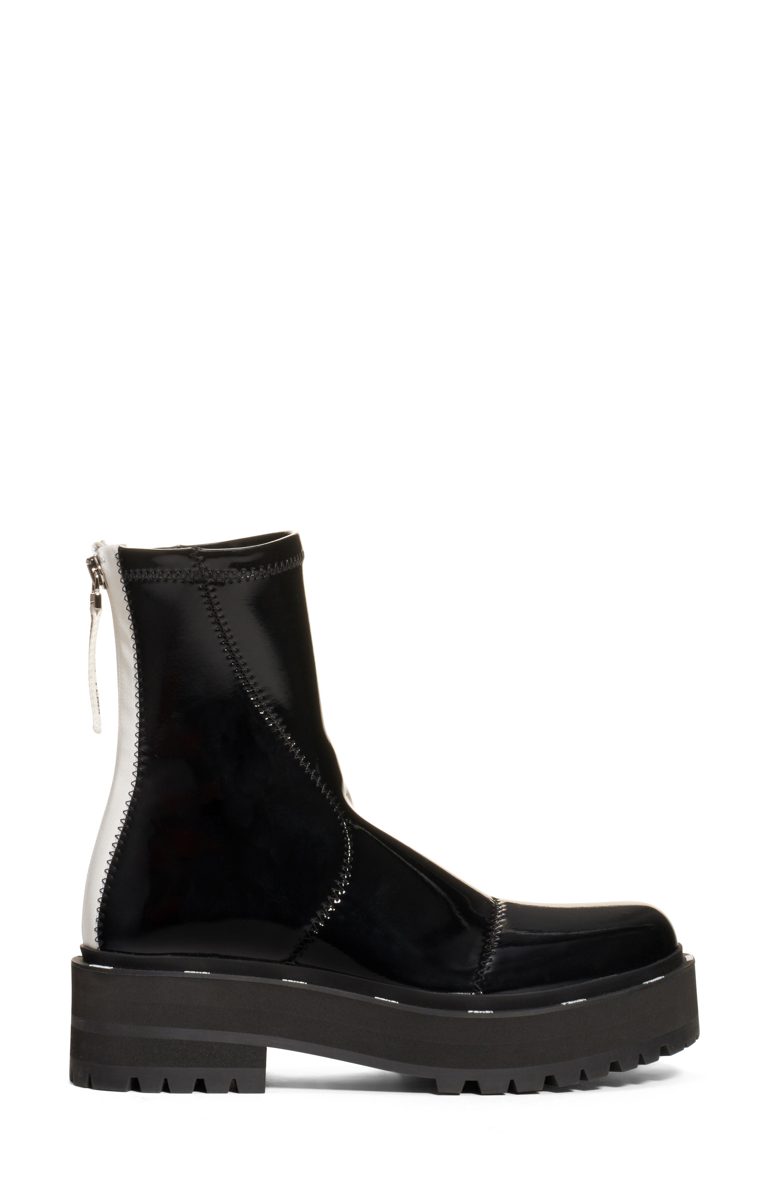 Fendi Zip Patent Combat Boot, Alternate, color, 