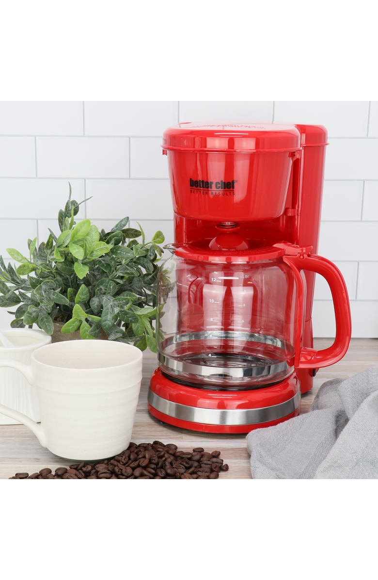Better Chef 12 Cup 900 Watt Coffee Maker, Alternate, color, Red