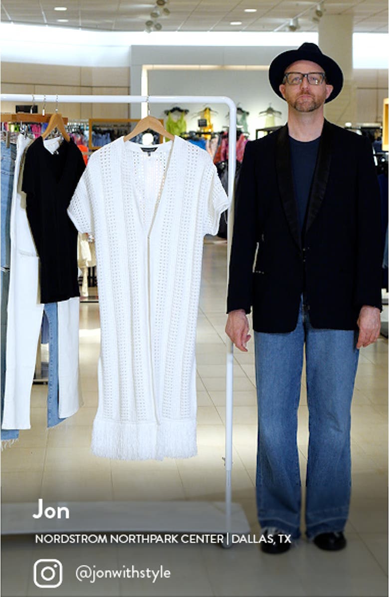 Fringe Trim Short Sleeve Knit Jacket, sales video thumbnail