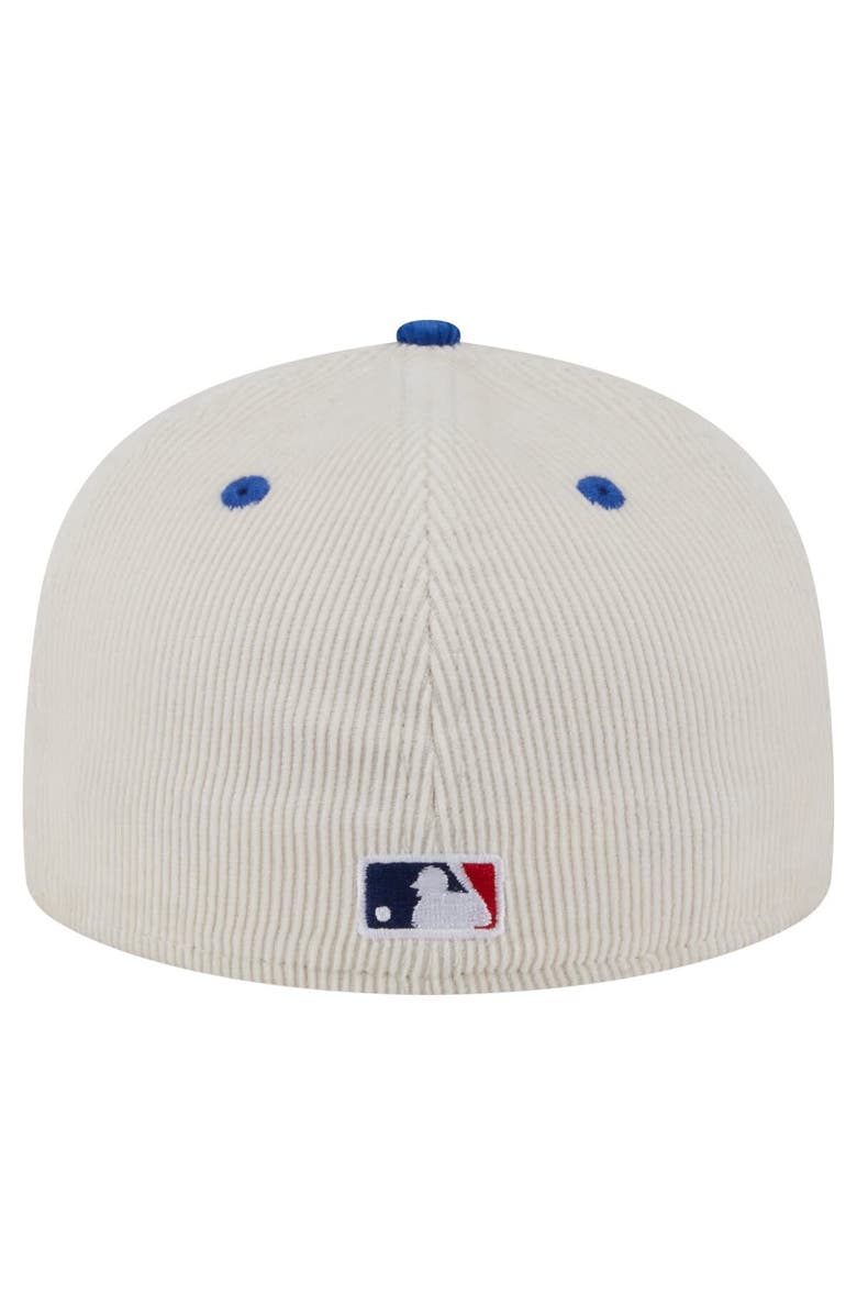 New Era Men's New Era Cream/Royal Chicago Cubs Two-Tone Corduroy 59FIFTY Fitted Hat, Alternate, color, Cream