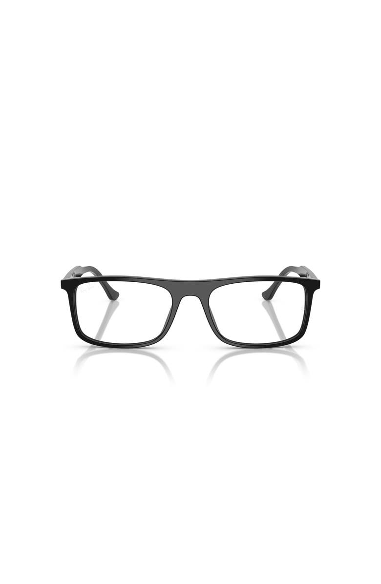 Ray-Ban 55mm Rectangle optical glasses, Alternate, color, Black