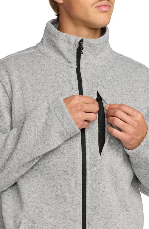 Billabong Boundary Fleece Zip Jacket In Gray