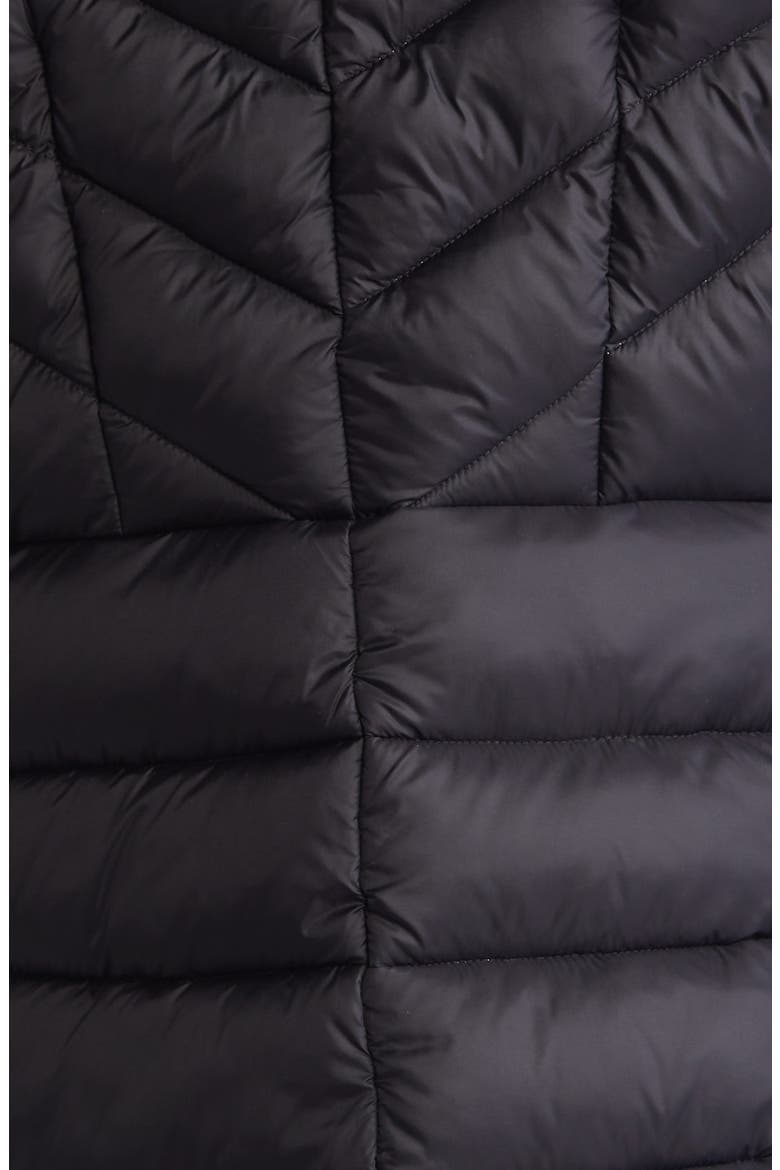 Water Repellent Hooded Packable Puffer Coat, Alternate, color, BLACK