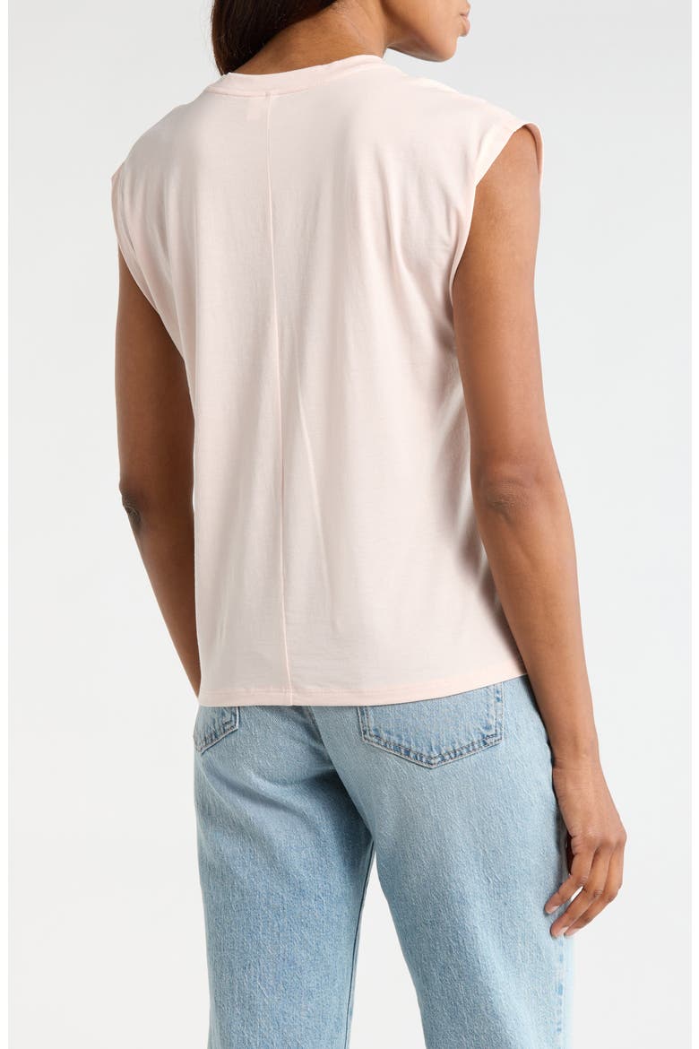 V-Neck Pima Cotton T-Shirt, Alternate, color, PINK WISP