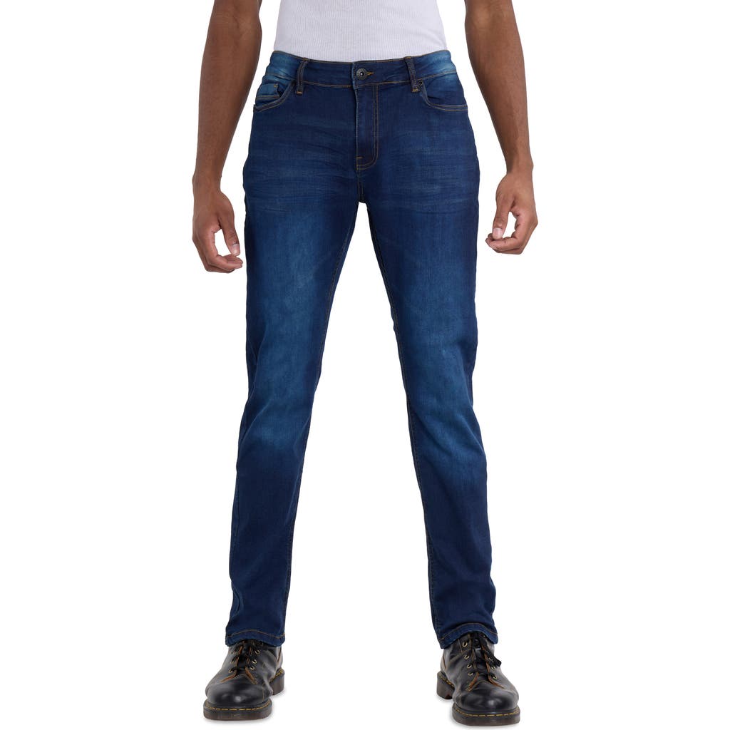 X-ray Xray Saddle Stitch Stretch Straight Leg Jeans In Purple