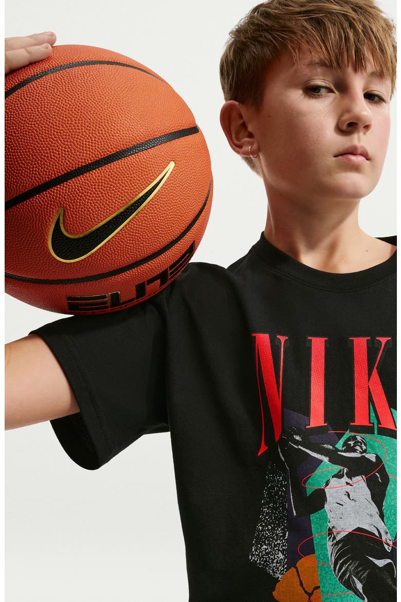 Kids' Max90 Basketball Graphic T-Shirt, Alternate, color, BLACK