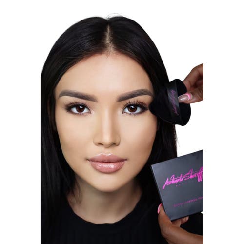 Ashunta Sheriff Beauty Black Velvet Hypoallergenic Makeup Puffs In Black