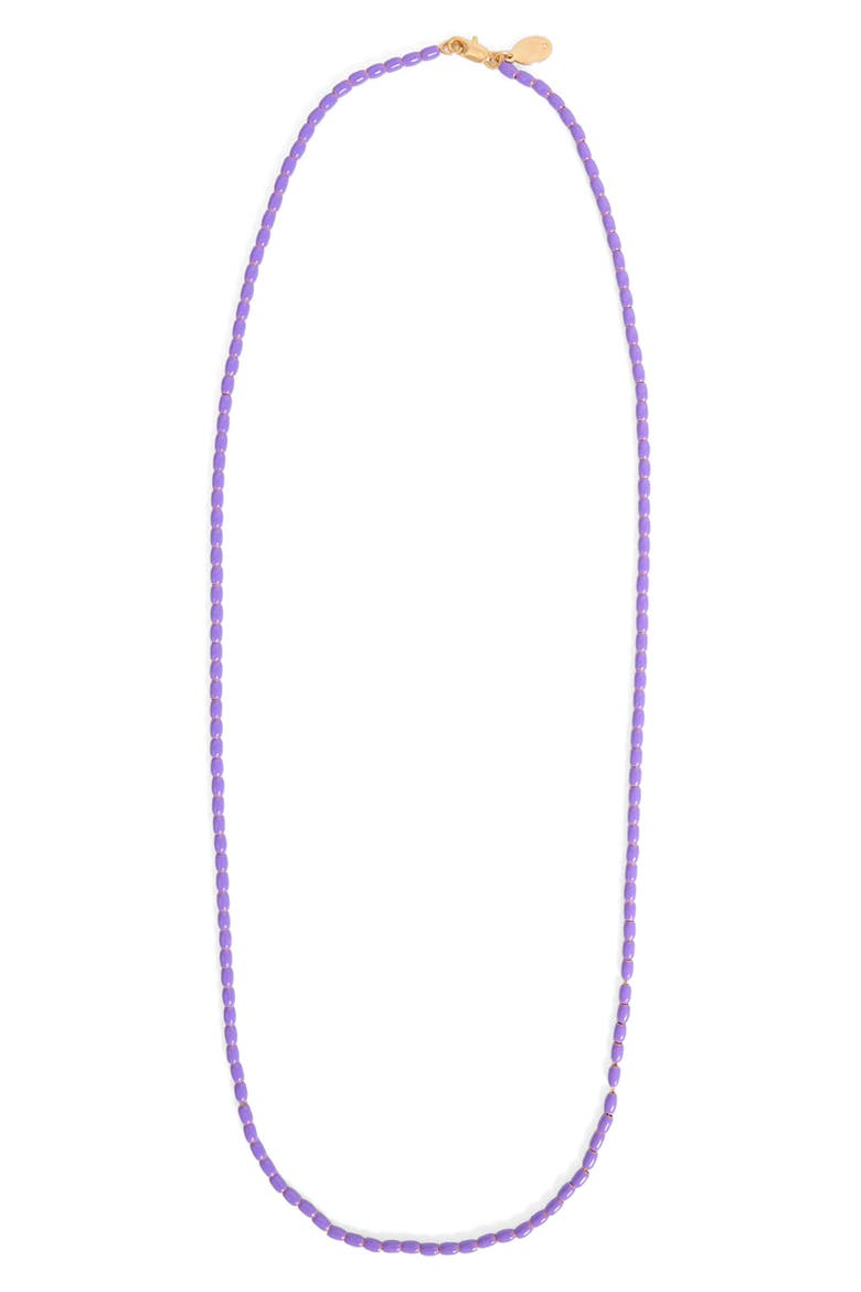 Enamel Barrel Chain Necklace, Main, color, JACARANDA