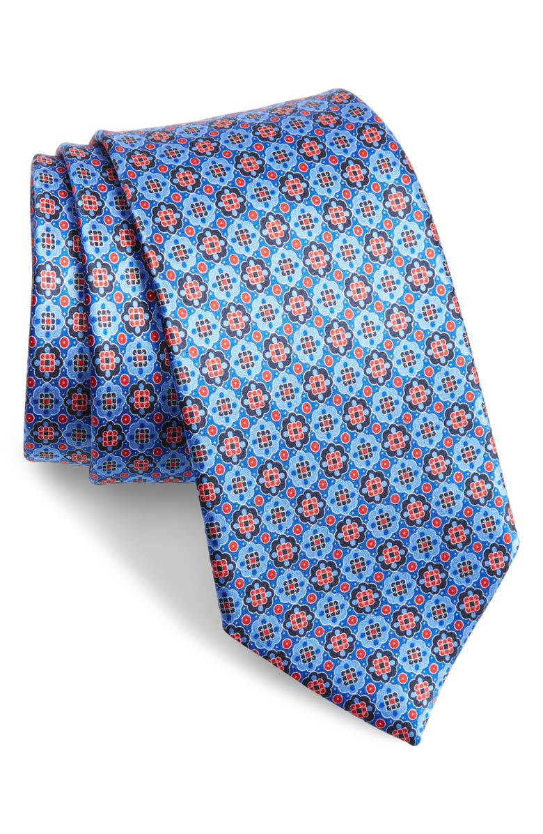 Canali Medallion Silk Tie, Main, color, 