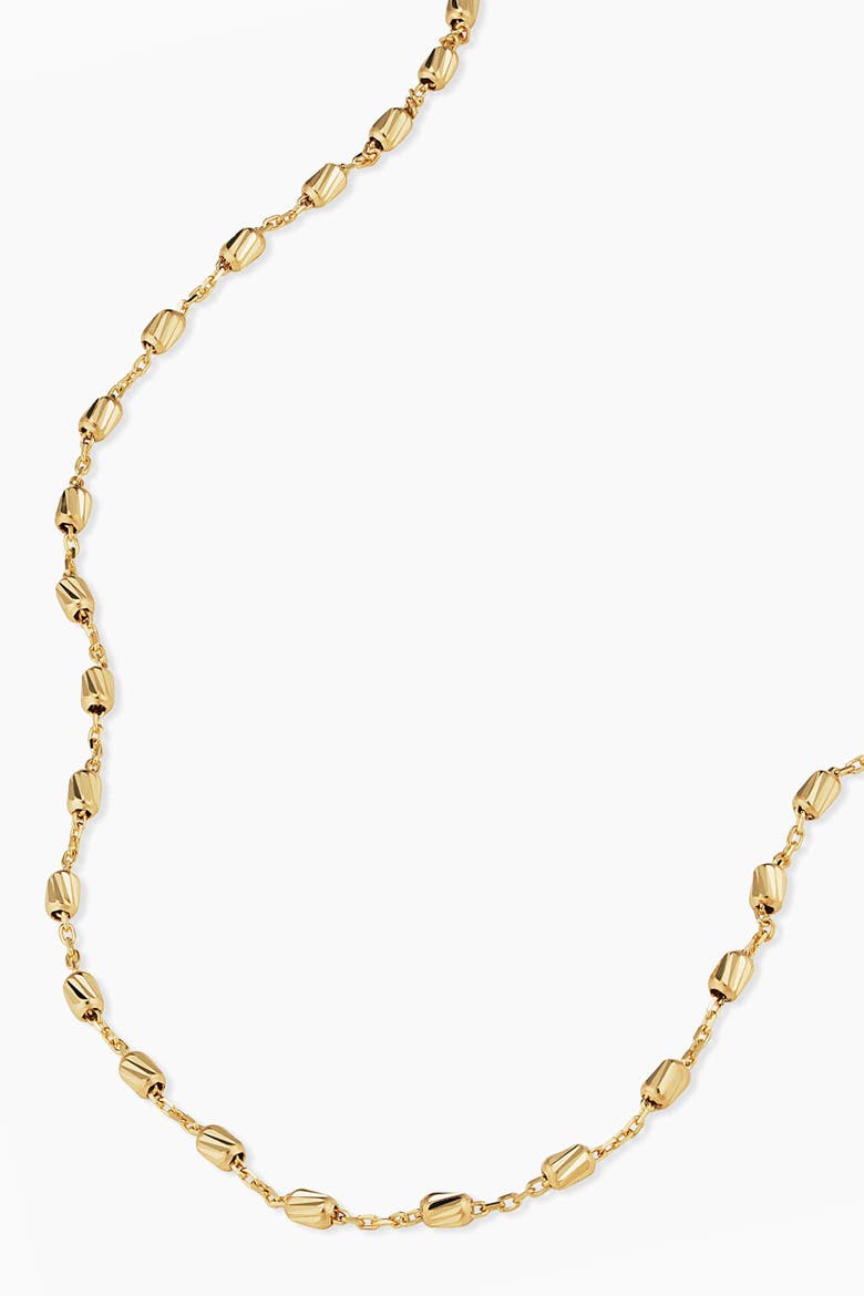 14K Yellow Gold Wanderlust Station Necklace, Alternate, color, Yellow Gold