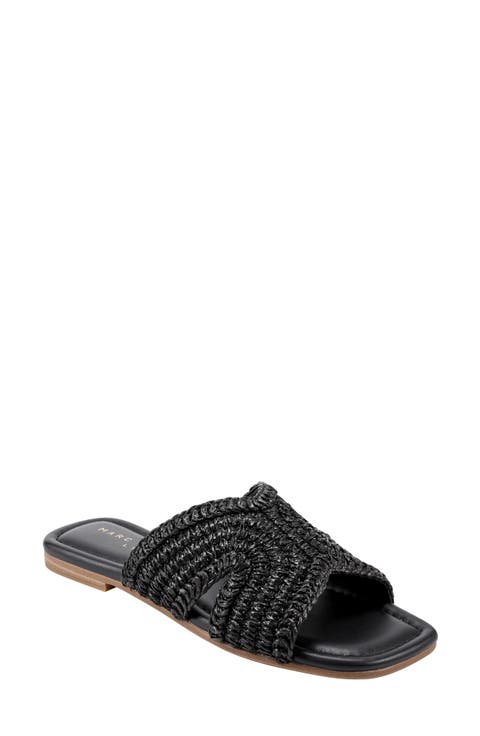 Narda Raffia Slide Sandal (Women)