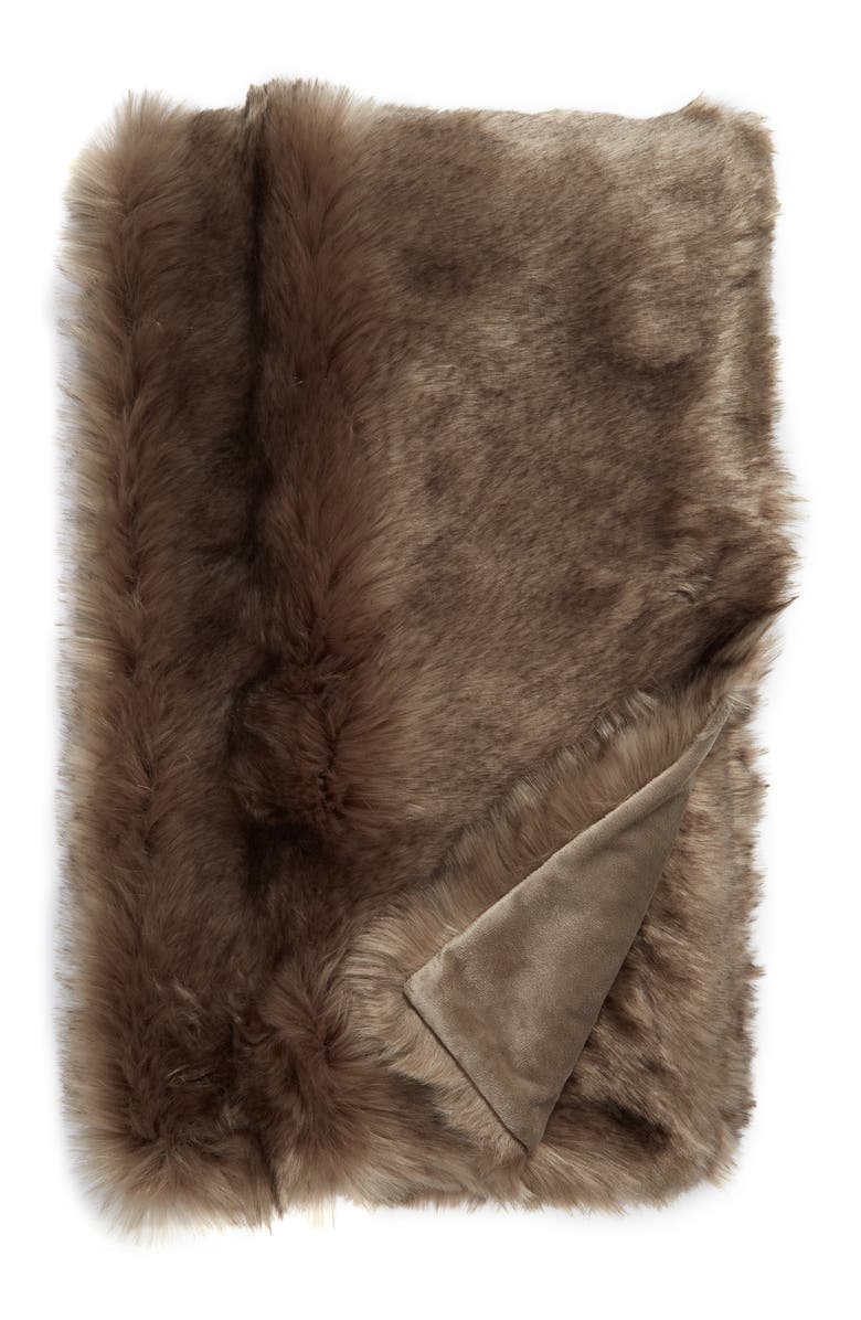 Nordstrom Arctic Faux Fur Throw Blanket, Main, color,