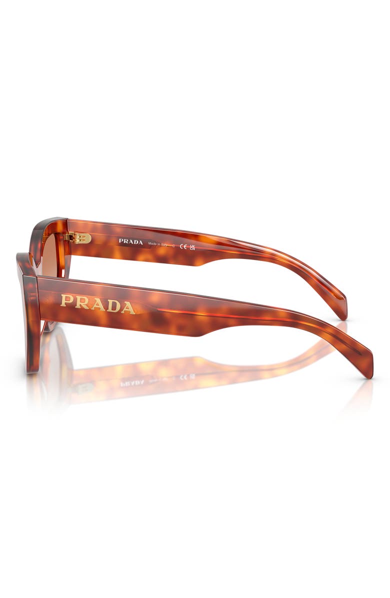 Prada 53mm Butterfly Polarized Sunglasses, Alternate, color, Brown Gradient