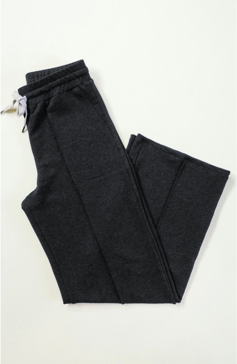 POPLINEN Betty Organic Cotton + Tencel Wide Leg Pant, Alternate, color, Black