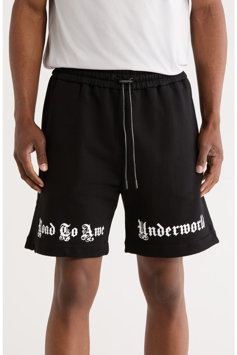 Clyde Pull-On Cotton Shorts, Main, color, BLACK RTA UNDERWORLD