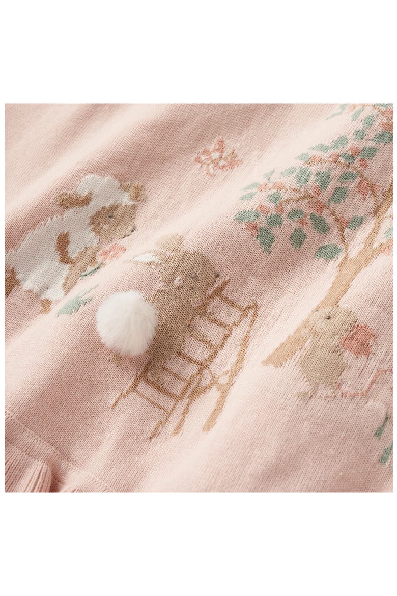 Garden Picnic Cotton Knit Blanket, Alternate, color, PINK