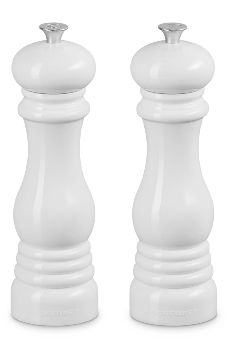 Le Creuset Salt & Pepper Mill Set, Main, color, White