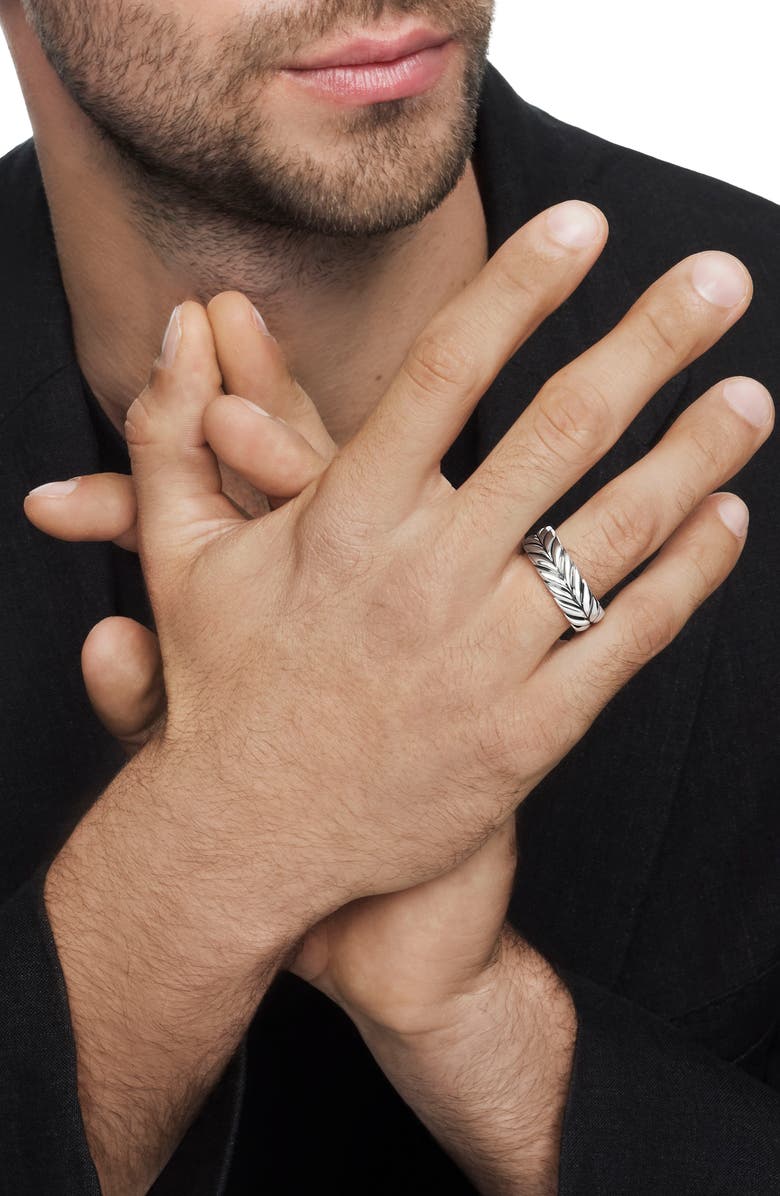 David Yurman 'Chevron' Band Ring, Alternate, color, 