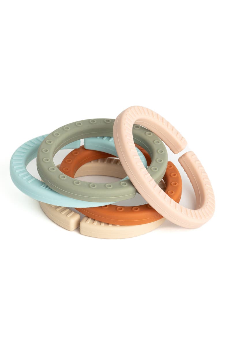 Bella Tunno Set of 5 Happy Links Teething Rings, Alternate, color, Multi
