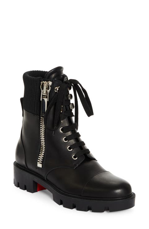 VIP【送料関税込】ChristianLouboutin High Heels Ankle Boots CL Chelsea Booty - 70 mm Low boots - Calf leather - Black