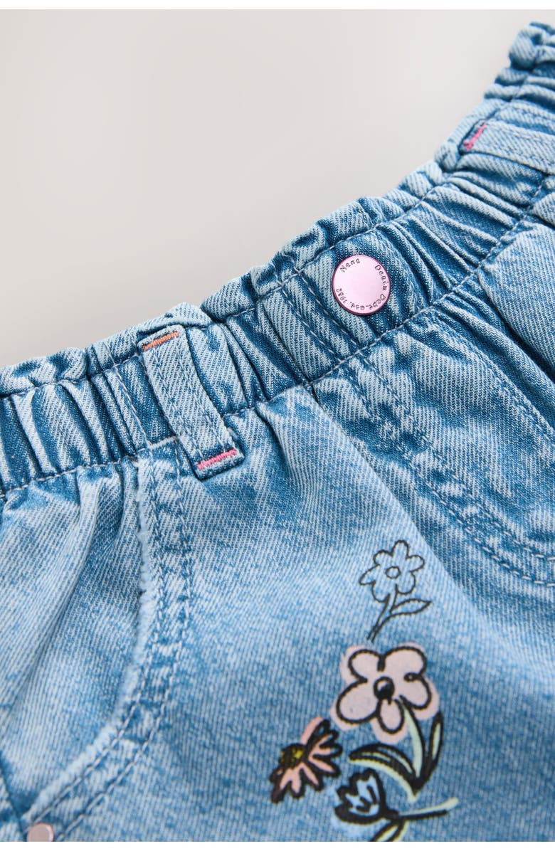 NEXT Kids' Floral Print Straight Leg Jeans, Alternate, color, Blue