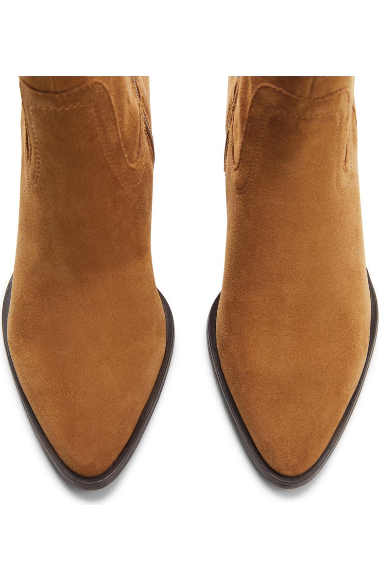 MANGO Size Zip Western Boot, Alternate, color, Tobacco Brown