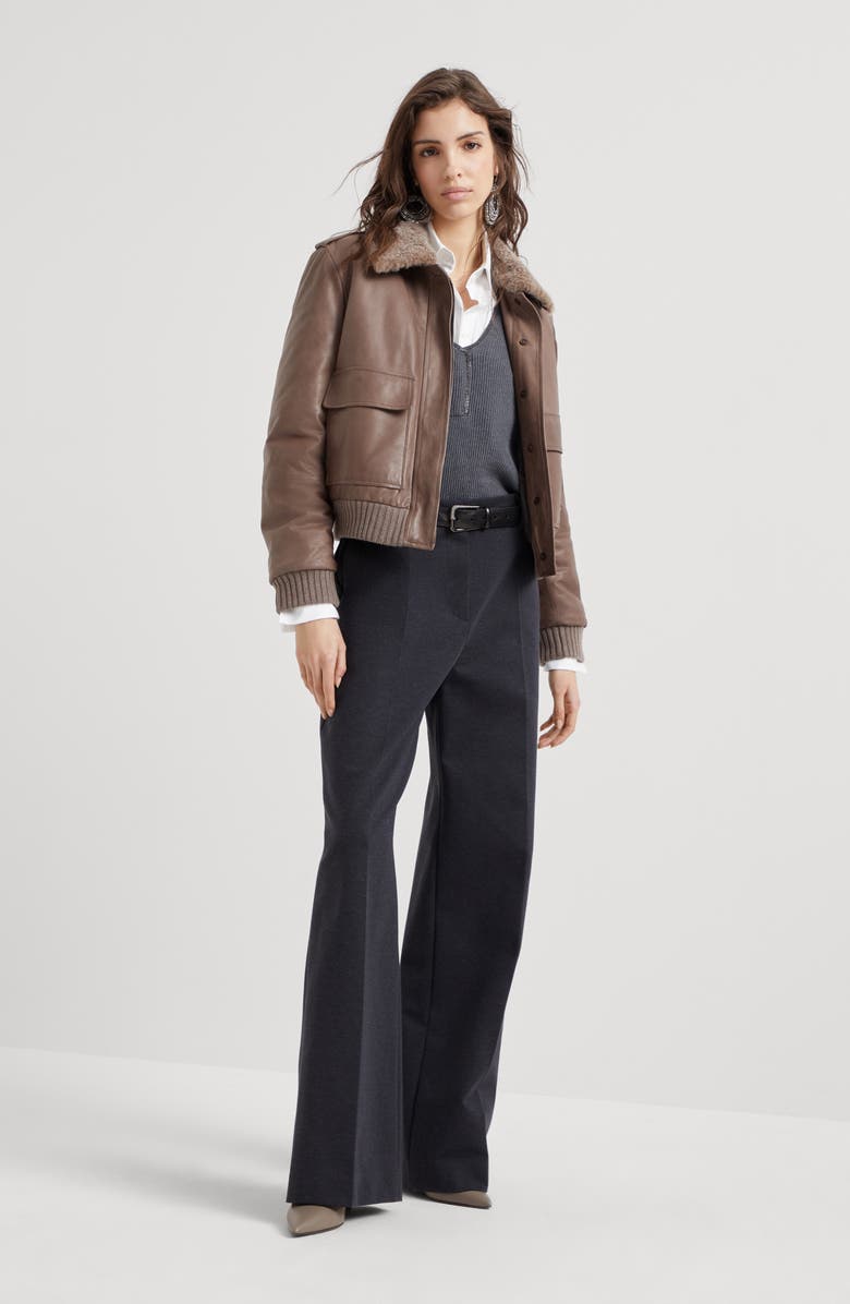 Brunello Cucinelli Loose Flared Trousers, Alternate, color, 