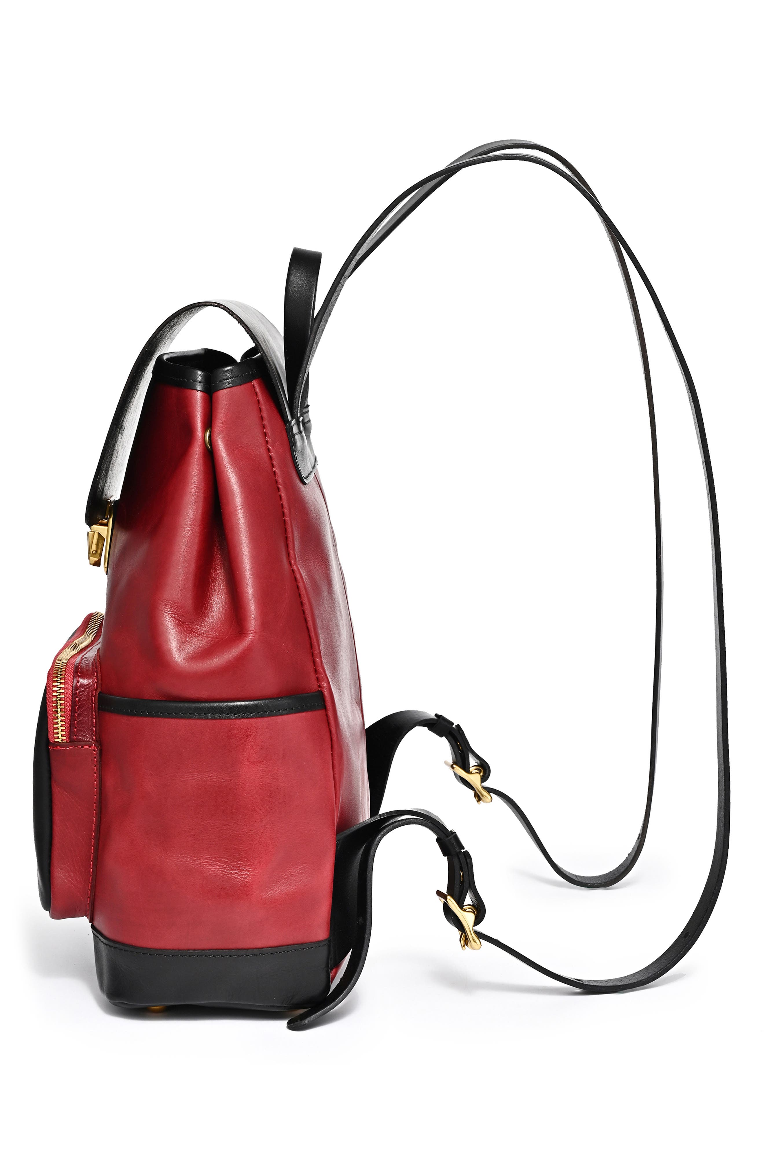 Old Trend Out West BackPack black  and Red Women\'s Backpack OLD TREND Out West Two-Tone Leather Backpack | Nordstromrack main image 4