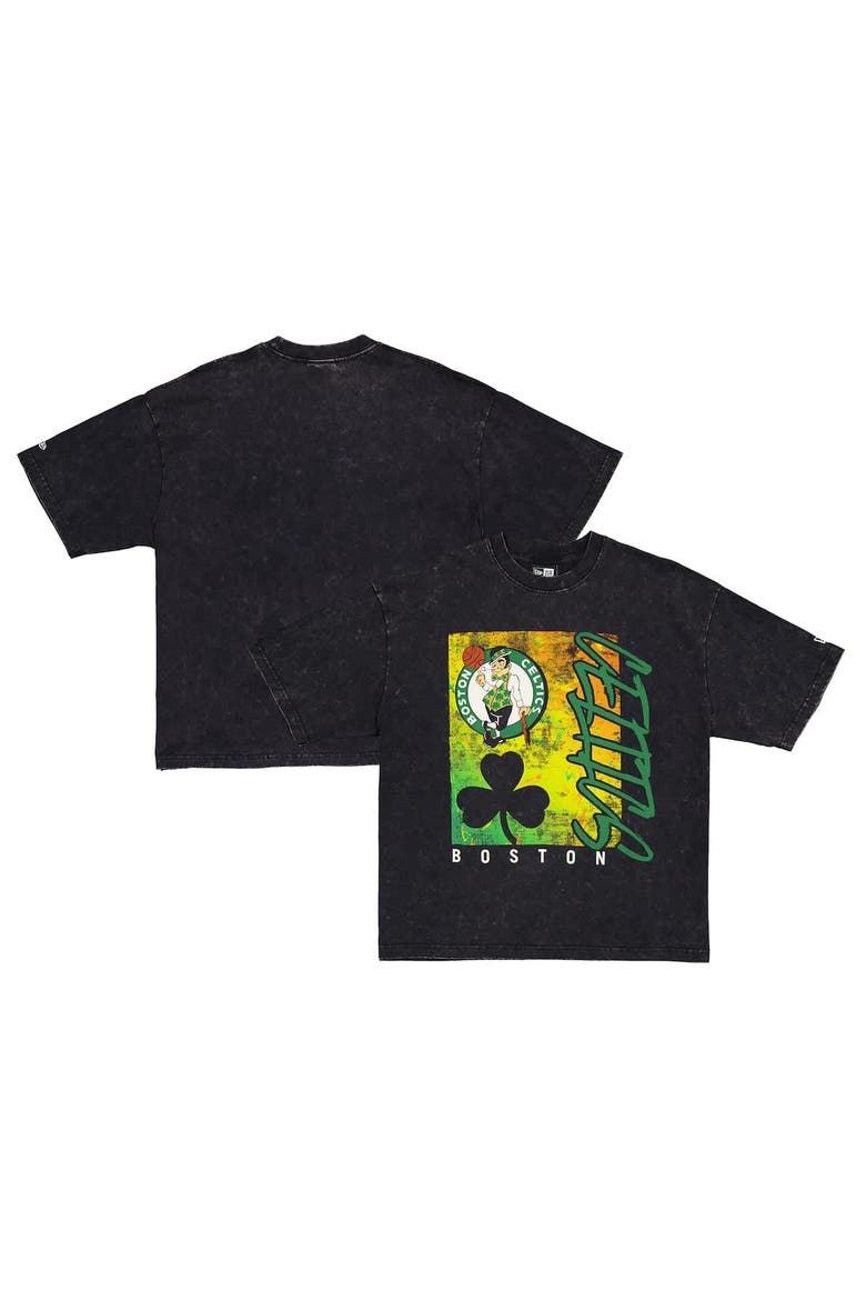Men's New Era Black Boston Celtics Sport Classics Enzyme Washed T-Shirt, Alternate, color, Black