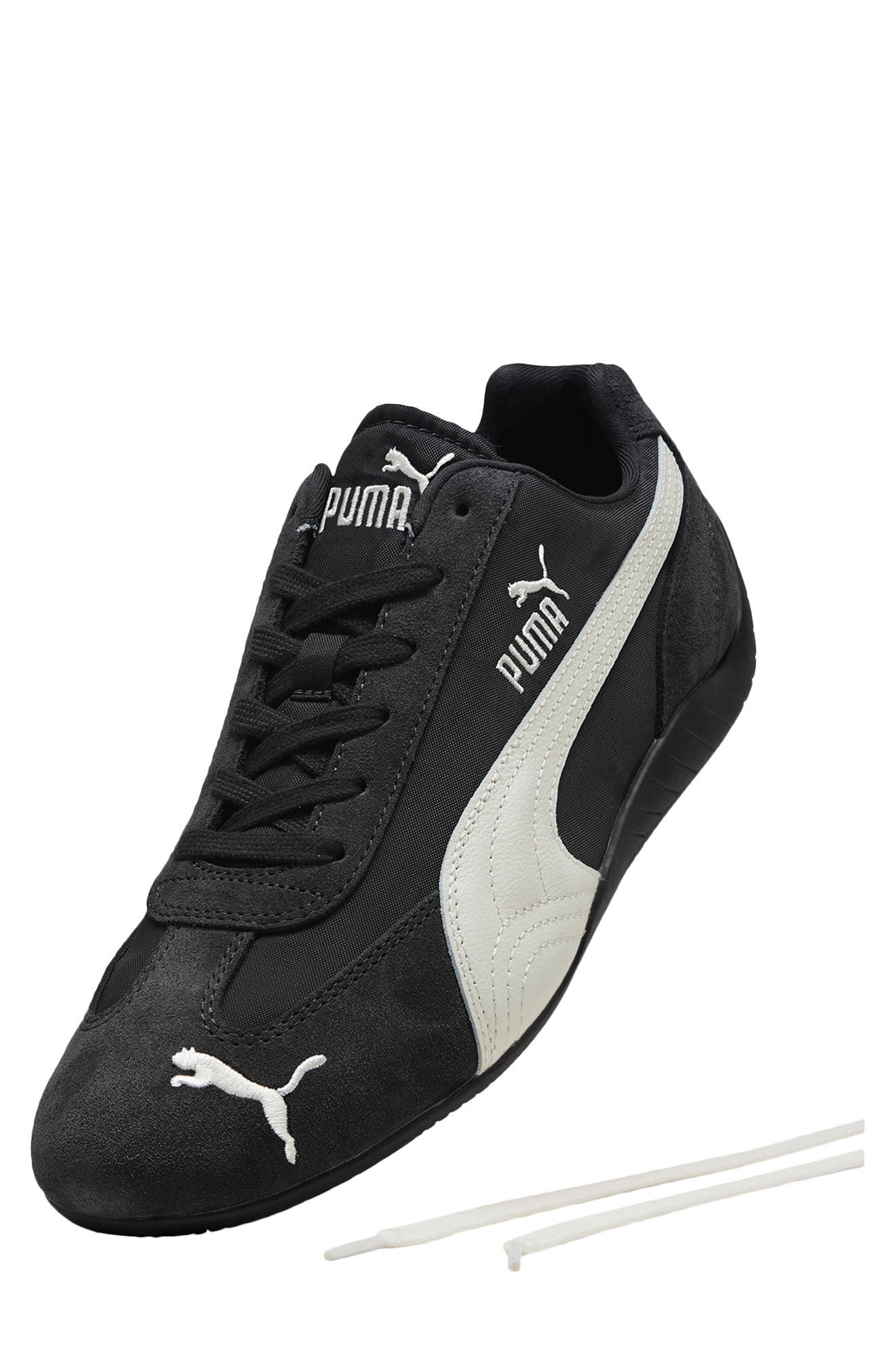 PUMA Speedcat Nylon Sneaker, Alternate, color, Puma Black/ Puma White