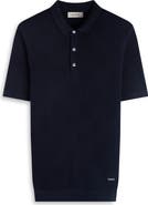 Bugatchi Checkerboard Stitch Polo Sweater