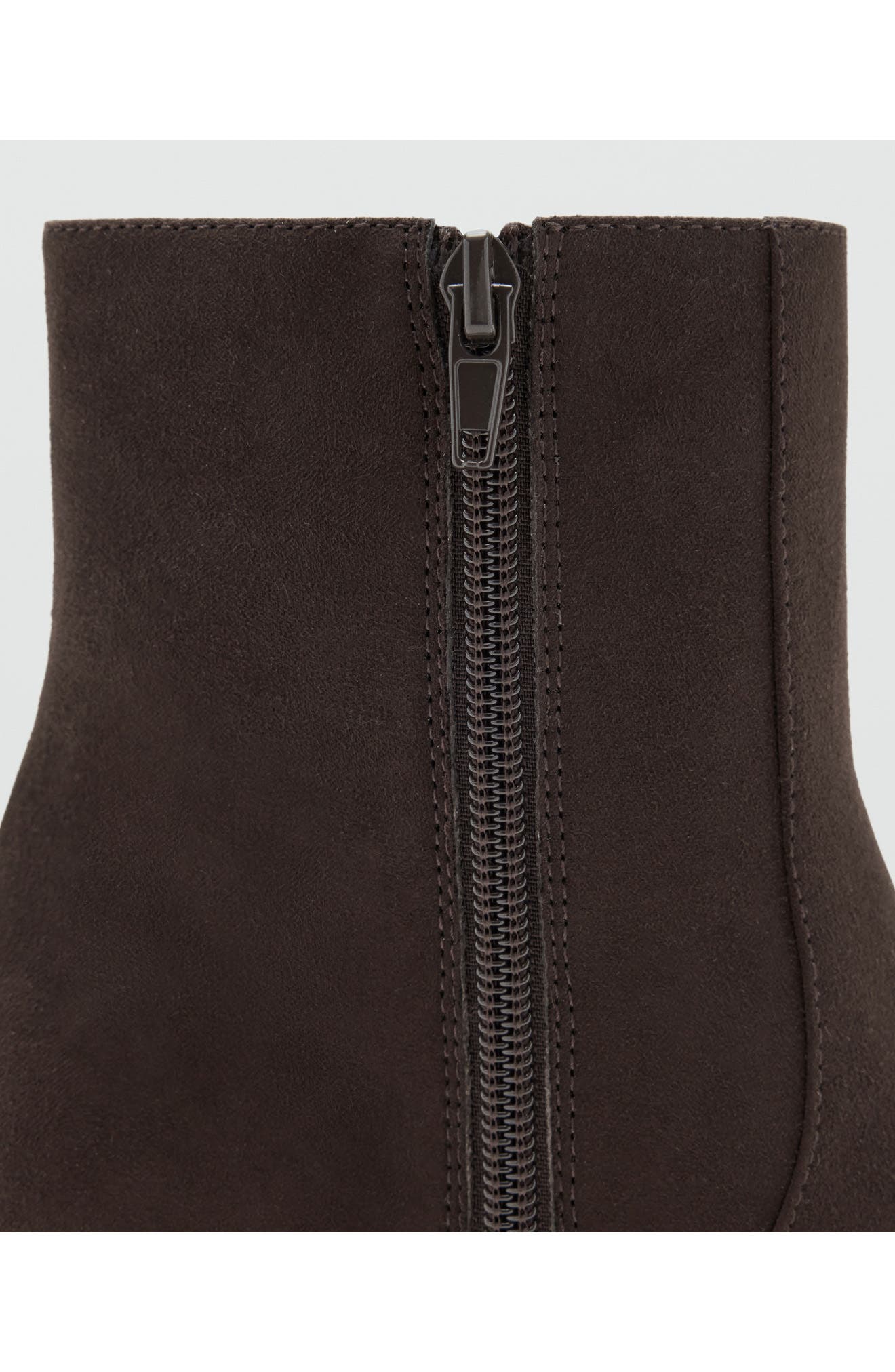 Pointed Toe Faux Leather Ankle Boot, Alternate, color, BROWN