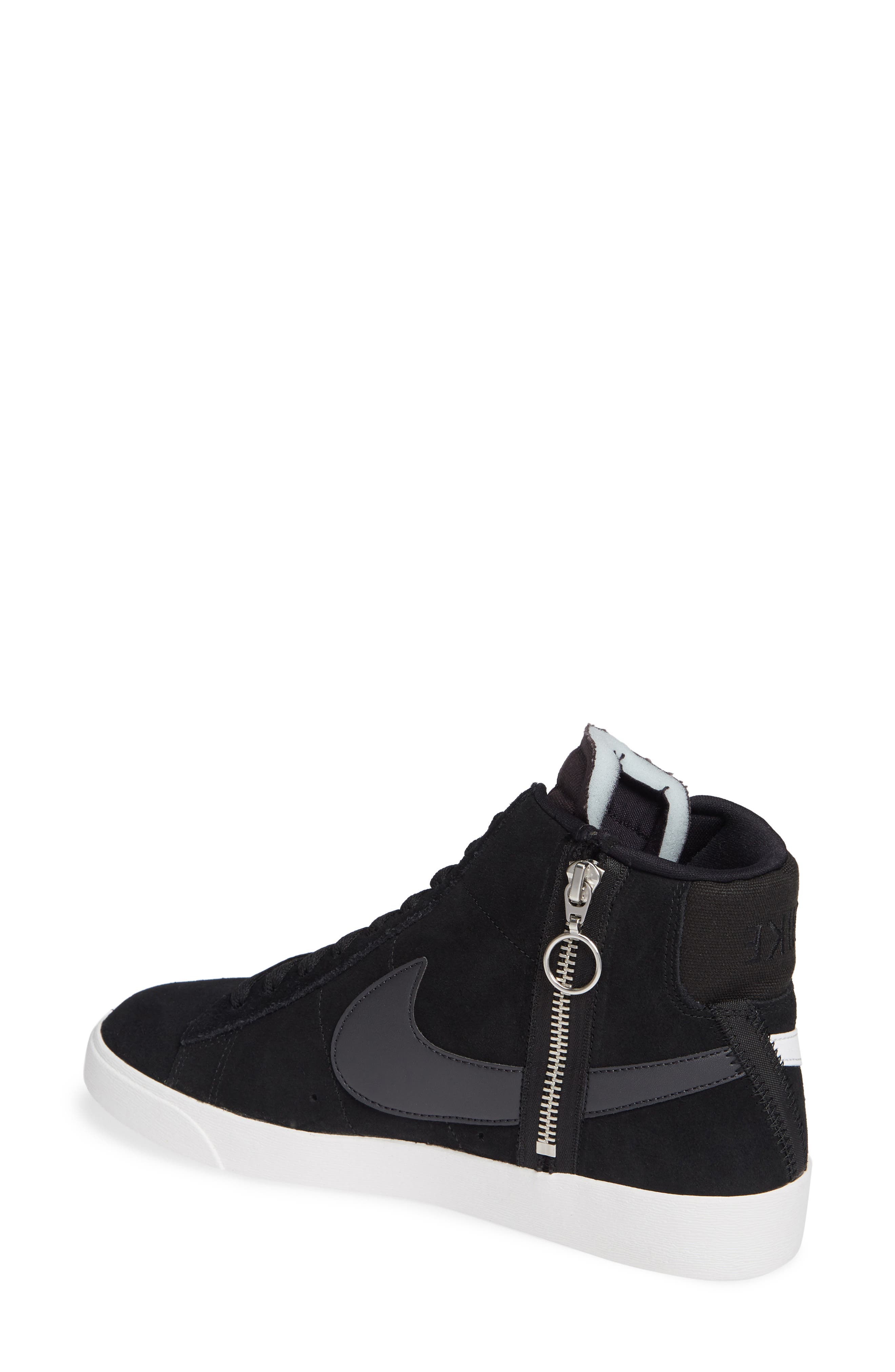 Blazer Mid Rebel Sneaker, Alternate, color, BLACK/ WHITE/ GREY