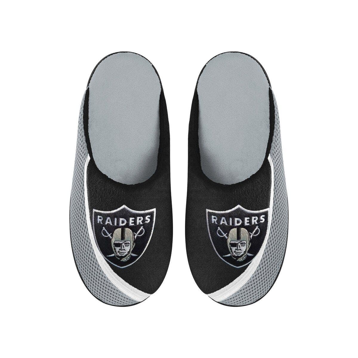 FOCO Men's FOCO Las Vegas Raiders Big Logo Color Edge Slippers, Main, color, 