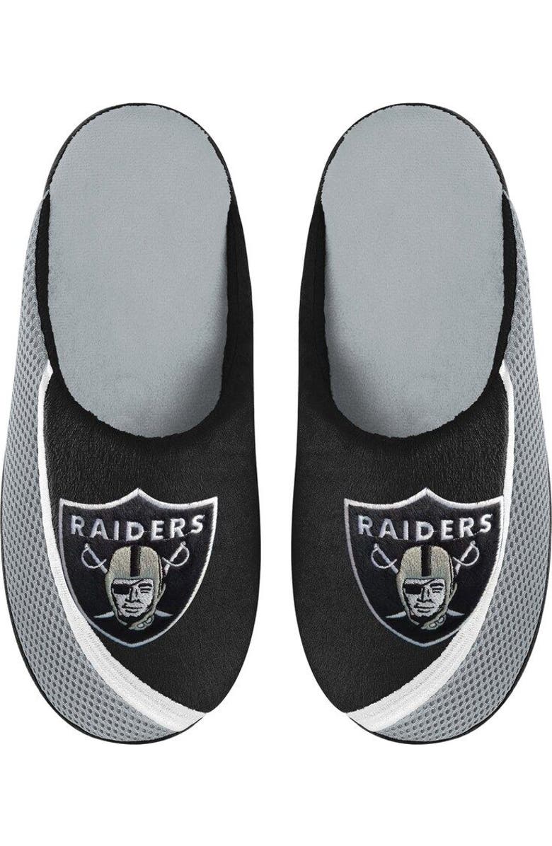 FOCO Men's FOCO Las Vegas Raiders Big Logo Color Edge Slippers, Main, color,