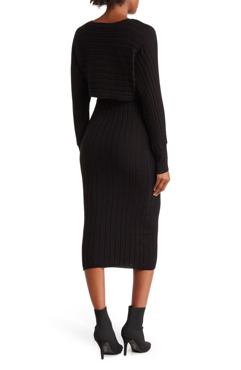 STITCHDROP All In One Rib Midi Dress, Alternate, color,