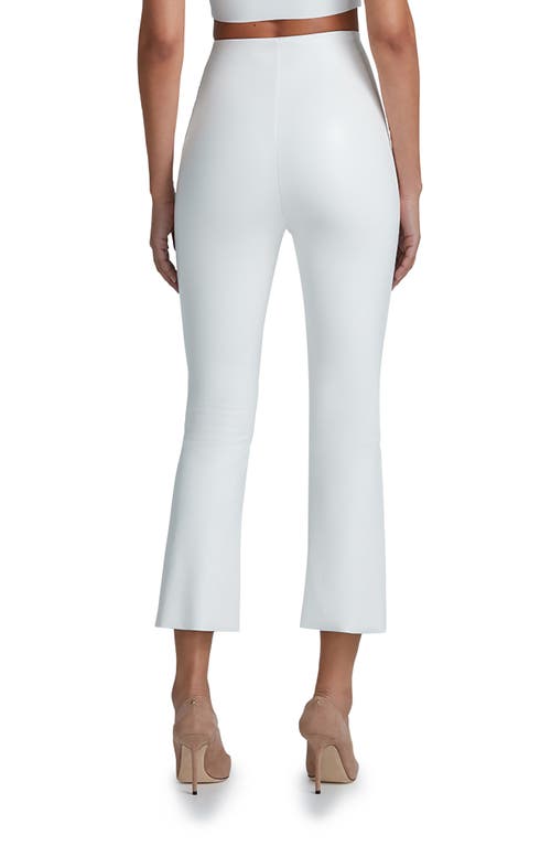 Commando Faux Leather Crop Flare Leggings In White