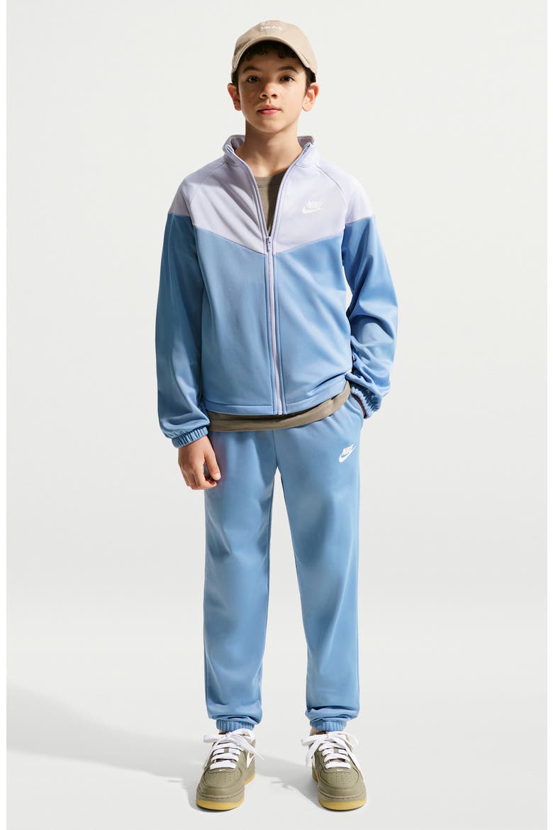 Kids' Sportswear Dri-FIT Track Jacket & Pants Set, Main, color, 486 WORK BLUE/GHOST/WHITE