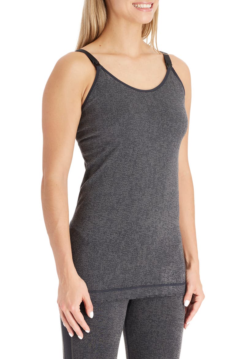 Seamless Nursing Tank Top, Alternate, color, GREY JACQUARD