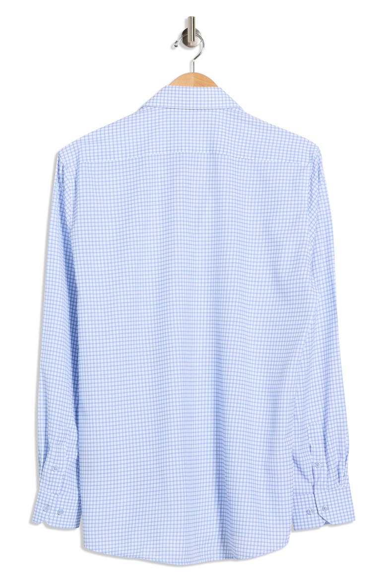 Slim Fit Perfect Stretch Long Sleeve Button Down Shirt, Alternate, color, BLUE/ WHITE