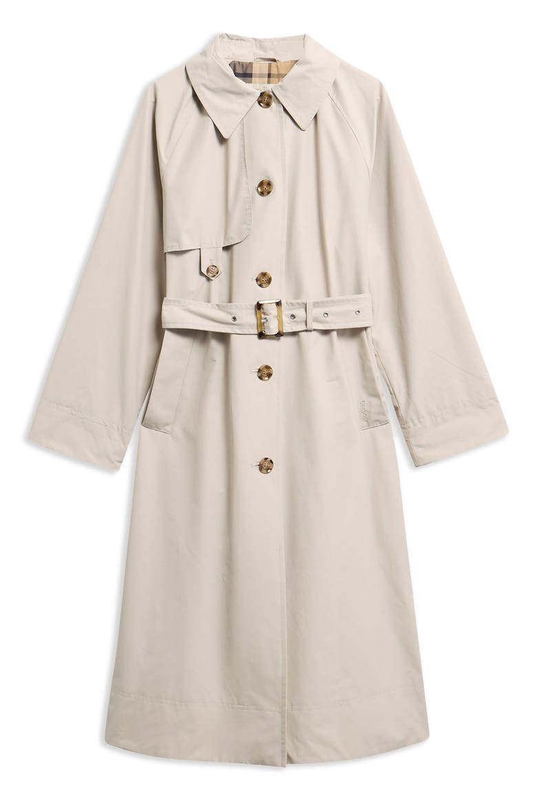 Antonella Showerproof Belted Coat, Alternate, color, MIST/ BIRCHWOOD DRESS