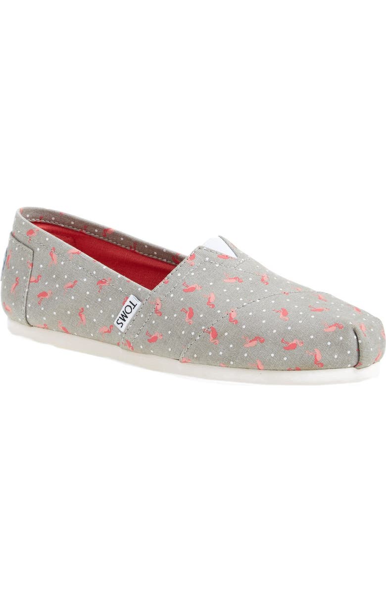 TOMS 'Classic - Flamingo' Slip-On, Main, color,