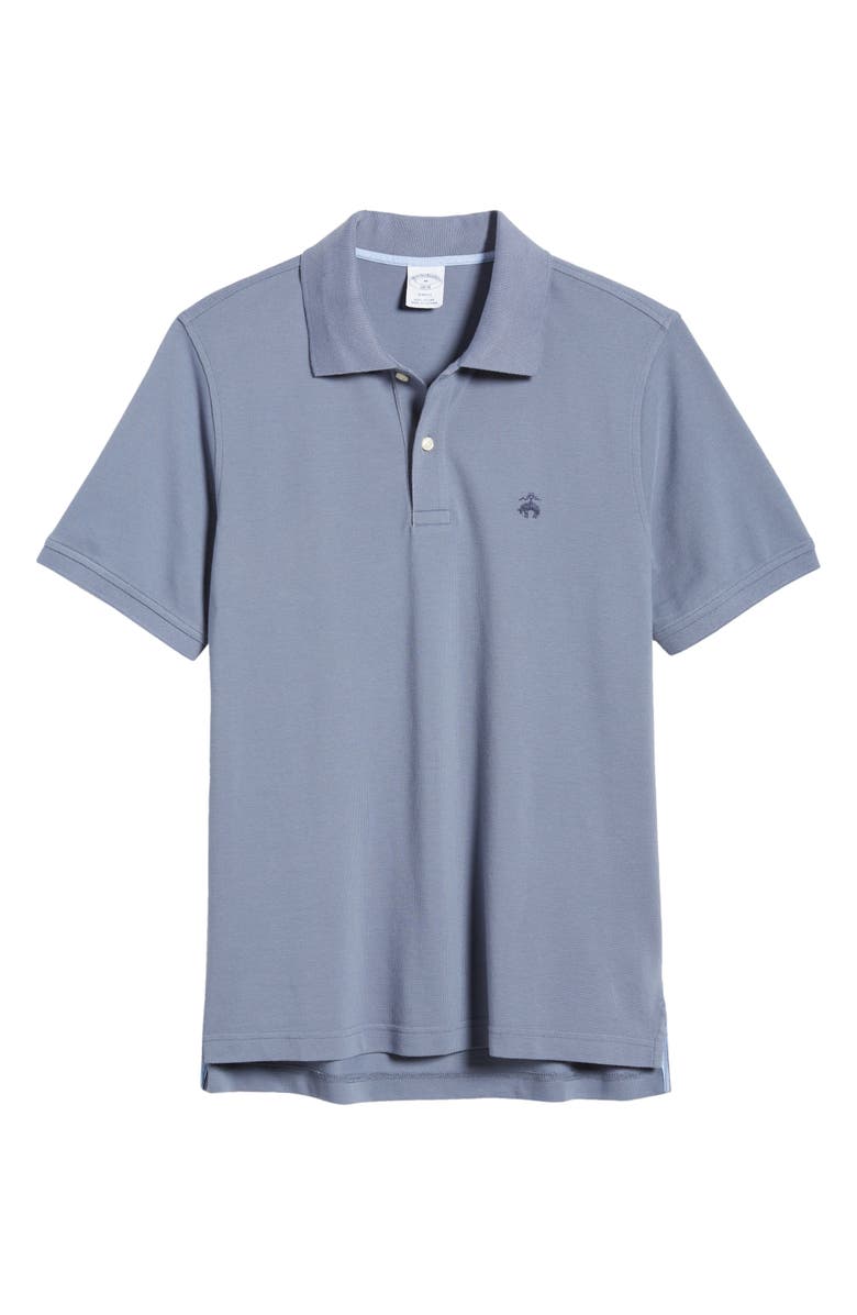 Brooks Brothers Slim Fit Supima<sup>®</sup> Cotton Piqué Polo, Alternate, color, Pantone Flint Stone