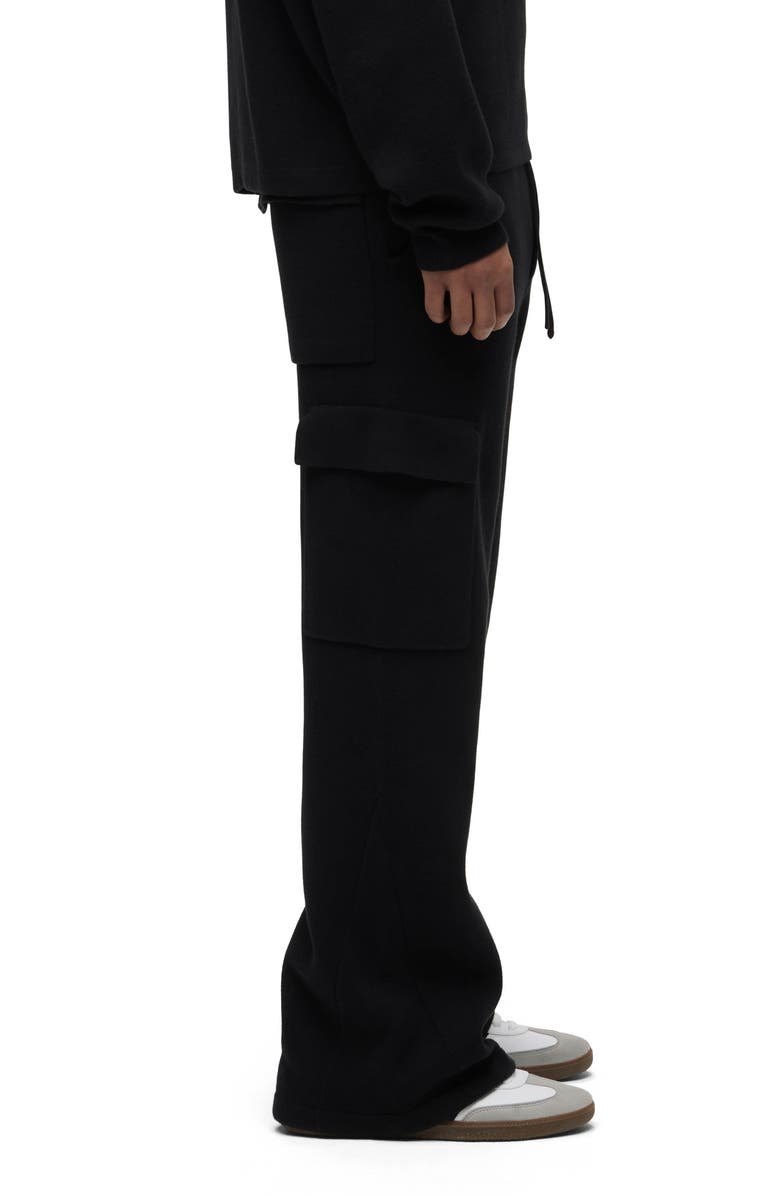 Hudson Jeans Cotton & Cashmere Flare Cargo Sweater Pants, Alternate, color, 